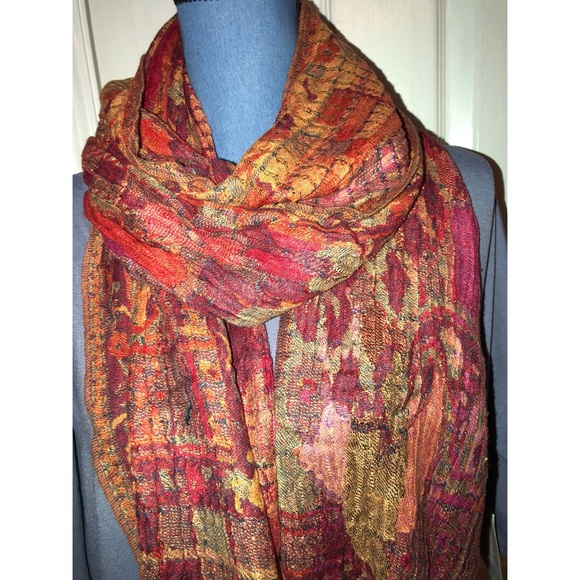 Accessories - Rachael Zoe Red/Multi winter scarf NWOT
